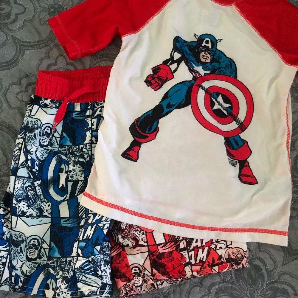 Boys swim top and trunks